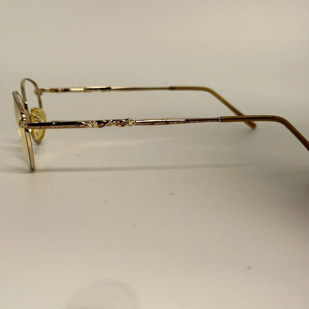 Rembrandt Shanghai Mocha Gold Oval Metal Eyeglass Frames 135 Vintage Style